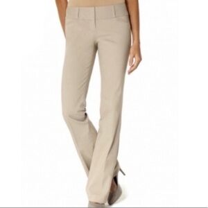 Express Editor Khaki Tan Flare Leg Bootcut Dress Pants Work Office Size 0 Short